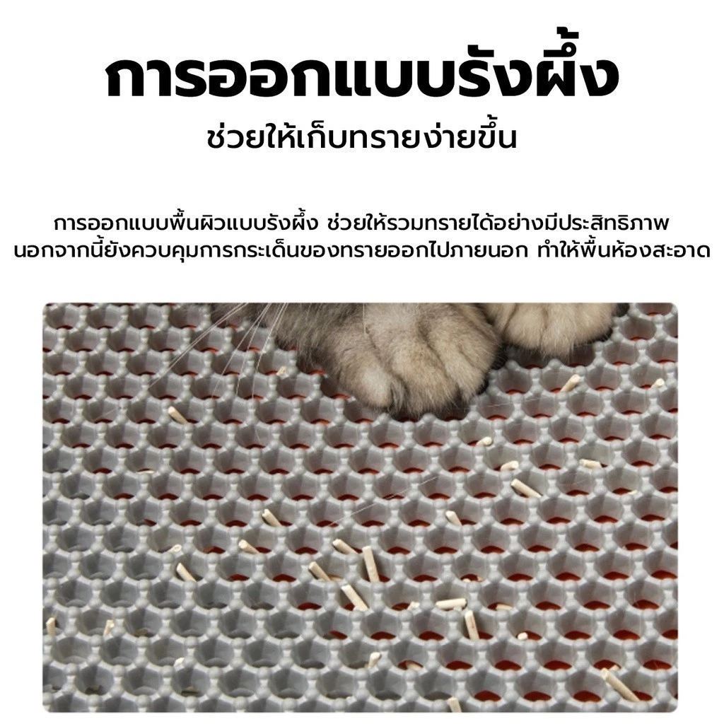 Cat Litter Mat แผ่นดักทรายห้องน้ำแมวอัตโนมัติ - Image 4