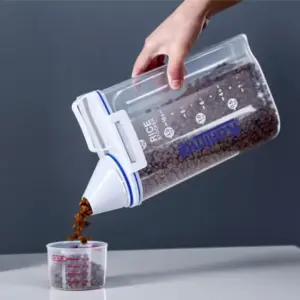 Kanimal Pet Food Container ถังเก็บอาหารเม็ด พร้อมถ้วยตวง ความจุ 2.5 ลิตร