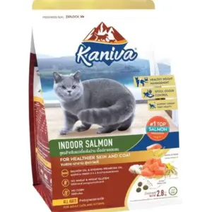 Kaniva Indoor Salmon Formula 2.8 kg. สูตรแมวเลี้ยงภายในบ้าน เนื้อปลาแซลมอน สำหรับแมว 4 เดือนขึ้นไป